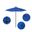 Venture 7.5' Patio Umbrella with Aluminum Pole Fiberglass Ribs Push Lift with Olefin Fabric In Royal Blue and Bronze