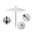 Venture 7.5' Patio Umbrella with Aluminum Pole Fiberglass Ribs Push Lift with Olefin Fabric In White and Bronze