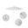Venture 7.5' Patio Umbrella with Aluminum Pole Fiberglass Ribs Push Lift with Olefin Fabric In White and Matte White