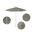 Venture 7.5' Patio Umbrella with Aluminum Pole Fiberglass Ribs Push Lift with Olefin Fabric In Woven Granite and Silver Anodized