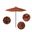 Venture 7.5' Patio Umbrella with Aluminum Pole Fiberglass Ribs Push Lift with Sunbrella Fabric In Astoria Sunset and Bronze