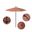 Venture 7.5' Patio Umbrella with Aluminum Pole Fiberglass Ribs Push Lift with Sunbrella Fabric In Dolce Mango and Bronze