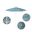 Venture 7.5' Patio Umbrella with Aluminum Pole Fiberglass Ribs Push Lift with Sunbrella Fabric In Dolce Oasis and Matte White