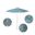 Venture 7.5' Patio Umbrella with Aluminum Pole Fiberglass Ribs Push Lift with Sunbrella Fabric In Dolce Oasis and Silver Anodized