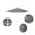 Venture 7.5' Patio Umbrella with Aluminum Pole Fiberglass Ribs Push Lift with Sunbrella Fabric In Gateway Mist and Matte White