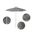 Venture 7.5' Patio Umbrella with Aluminum Pole Fiberglass Ribs Push Lift with Sunbrella Fabric In Gateway Mist and Silver Anodized