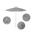 Venture 7.5' Patio Umbrella with Aluminum Pole Fiberglass Ribs Push Lift with Sunbrella Fabric In Granite and Silver Anodized