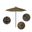 Venture 7.5' Patio Umbrella with Aluminum Pole Fiberglass Ribs Push Lift with Sunbrella Fabric In Linen Sesame and Bronze