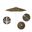 Venture 7.5' Patio Umbrella with Aluminum Pole Fiberglass Ribs Push Lift with Sunbrella Fabric In Linen Sesame and Matte White