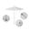 Venture 7.5' Patio Umbrella with Aluminum Pole Fiberglass Ribs Push Lift with Sunbrella Fabric In Natural and Silver Anodized