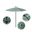Venture 7.5' Patio Umbrella with Aluminum Pole Fiberglass Ribs Push Lift with Sunbrella Fabric In Seville Seaside and Bronze