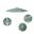 Venture 7.5' Patio Umbrella with Aluminum Pole Fiberglass Ribs Push Lift with Sunbrella Fabric In Seville Seaside and Matte White