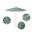 Venture 7.5' Patio Umbrella with Aluminum Pole Fiberglass Ribs Push Lift with Sunbrella Fabric In Seville Seaside and Silver Anodized