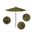 Venture 7.5' Patio Umbrella with Aluminum Pole Fiberglass Ribs Push Lift with Sunbrella Fabric In Spectrum Cilantro and Bronze