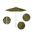 Venture 7.5' Patio Umbrella with Aluminum Pole Fiberglass Ribs Push Lift with Sunbrella Fabric In Spectrum Cilantro and Silver Anodized