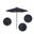 Venture 7.5' Patio Umbrella with Aluminum Pole Fiberglass Ribs Push Lift with Sunbrella Fabric In Spectrum Indigo and Bronze