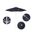 Venture 7.5' Patio Umbrella with Aluminum Pole Fiberglass Ribs Push Lift with Sunbrella Fabric In Spectrum Indigo and Matte White