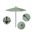 Venture 7.5' Patio Umbrella with Aluminum Pole Fiberglass Ribs Push Lift with Sunbrella Fabric In Spectrum Mist and Bronze