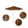 Venture 7.5' Patio Umbrella with Aluminum Pole Fiberglass Ribs Push Lift with Sunbrella Fabric In Teak and Silver Anodized