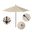 Venture 9' Patio Umbrella with Aluminum Pole Fiberglass Ribs Push Lift with Olefin Fabric In Antique Beige and Bronze