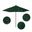 Venture 9' Patio Umbrella with Aluminum Pole Fiberglass Ribs Push Lift with Olefin Fabric In Hunter Green and Bronze