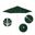 Venture 9' Patio Umbrella with Aluminum Pole Fiberglass Ribs Push Lift with Olefin Fabric In Hunter Green and Matte White