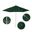 Venture 9' Patio Umbrella with Aluminum Pole Fiberglass Ribs Push Lift with Olefin Fabric In Hunter Green and Silver Anodized