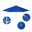 Venture 9' Patio Umbrella with Aluminum Pole Fiberglass Ribs Push Lift with Olefin Fabric In Royal Blue and Matte White