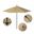 Venture 9' Patio Umbrella with Aluminum Pole Fiberglass Ribs Push Lift with Sunbrella Fabric In Beige and Bronze