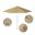 Venture 9' Patio Umbrella with Aluminum Pole Fiberglass Ribs Push Lift with Sunbrella Fabric In Beige and Silver Anodized