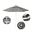 Venture 9' Patio Umbrella with Aluminum Pole Fiberglass Ribs Push Lift with Sunbrella Fabric In Cabana Classic and Matte White