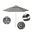 Venture 9' Patio Umbrella with Aluminum Pole Fiberglass Ribs Push Lift with Sunbrella Fabric In Cabana Classic and Silver Anodized