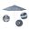 Venture 9' Patio Umbrella with Aluminum Pole Fiberglass Ribs Push Lift with Sunbrella Fabric In Cabana Regatta and Matte White
