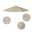 Venture 9' Patio Umbrella with Aluminum Pole Fiberglass Ribs Push Lift with Sunbrella Fabric In Canvas and Matte White