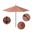 Venture 9' Patio Umbrella with Aluminum Pole Fiberglass Ribs Push Lift with Sunbrella Fabric In Dolce Mango and Bronze