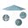 Venture 9' Patio Umbrella with Aluminum Pole Fiberglass Ribs Push Lift with Sunbrella Fabric In Dolce Oasis and Matte White