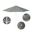 Venture 9' Patio Umbrella with Aluminum Pole Fiberglass Ribs Push Lift with Sunbrella Fabric In Gateway Mist and Matte White