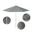 Venture 9' Patio Umbrella with Aluminum Pole Fiberglass Ribs Push Lift with Sunbrella Fabric In Gateway Mist and Silver Anodized