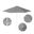 Venture 9' Patio Umbrella with Aluminum Pole Fiberglass Ribs Push Lift with Sunbrella Fabric In Granite and Matte White