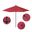 Venture 9' Patio Umbrella with Aluminum Pole Fiberglass Ribs Push Lift with Sunbrella Fabric In Hot Pink and Bronze