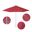 Venture 9' Patio Umbrella with Aluminum Pole Fiberglass Ribs Push Lift with Sunbrella Fabric In Hot Pink and Silver Anodized