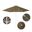 Venture 9' Patio Umbrella with Aluminum Pole Fiberglass Ribs Push Lift with Sunbrella Fabric In Linen Sesame and Matte White