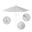 Venture 9' Patio Umbrella with Aluminum Pole Fiberglass Ribs Push Lift with Sunbrella Fabric In Matte White and Natural