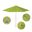 Venture 9' Patio Umbrella with Aluminum Pole Fiberglass Ribs Push Lift with Sunbrella Fabric In Parrot and Silver Anodized