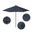 Venture 9' Patio Umbrella with Aluminum Pole Fiberglass Ribs Push Lift with Sunbrella Fabric In Regatta and Bronze