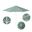 Venture 9' Patio Umbrella with Aluminum Pole Fiberglass Ribs Push Lift with Sunbrella Fabric In Seville Seaside and Matte White