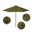 Venture 9' Patio Umbrella with Aluminum Pole Fiberglass Ribs Push Lift with Sunbrella Fabric In Spectrum Cilantro and Bronze