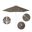 Venture 9' Patio Umbrella with Aluminum Pole Fiberglass Ribs Push Lift with Sunbrella Fabric In Spectrum Dove and Matte White