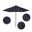 Venture 9' Patio Umbrella with Aluminum Pole Fiberglass Ribs Push Lift with Sunbrella Fabric In Spectrum Indigo and Bronze