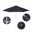 Venture 9' Patio Umbrella with Aluminum Pole Fiberglass Ribs Push Lift with Sunbrella Fabric In Spectrum Indigo and Matte White